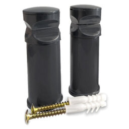 Myhomeware Set Of 2 Single Anthracite Grey Universal Brackets For Flat Heated Towel Rail Radiator