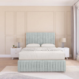 "Sloomy 4Ft6 Madison Divan Bed Base Silver Naples ,no Drawers, 12"" Footboard & 26"" Struts Headboard - Double" - thumbnail 2