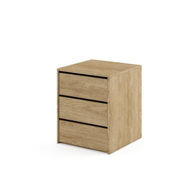 Arte Idea 13 Contemporary Chest Of Drawers Internal Cabinet Bedside For Modern Storage Oak Effect (H)600mm (W)500mm (D)470mm - image 1