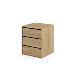 Arte Idea 13 Contemporary Chest Of Drawers Internal Cabinet Bedside For Modern Storage Oak Effect (H)600mm (W)500mm (D)470mm - thumbnail 1