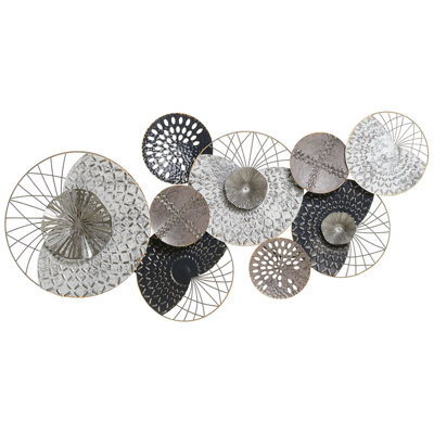 Beliani Wall Decor Cesium 58 Cm Metal Silver - image 1