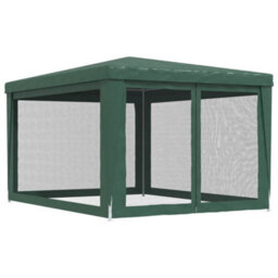 Berkfield Party Tent With 4 Mesh Sidewalls Green 3X4 M Hdpe - thumbnail 5
