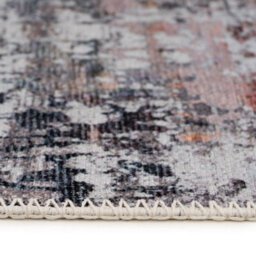 Loomed Neutral Multicolour Distressed Abstract Anti Slip Washable Rug 200X290Cm - thumbnail 5