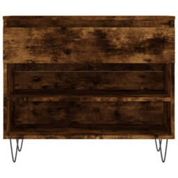 Berkfield Shoe Cabinet Smoked Oak 70X36X60 Cm Engineered Wood - thumbnail 5