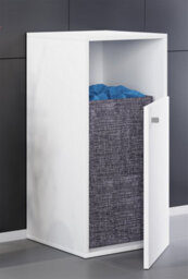 Vcm Bathroom Furniture High Cabinet Dreso White H. 74 X W 40 X D. 39 Cm - thumbnail 2