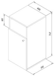 Vcm Bathroom Furniture High Cabinet Dreso White H. 74 X W 40 X D. 39 Cm - thumbnail 3