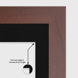 AK Frames 20X16 Rose Wood Modern Multi Photo Frame With Black Mount - Holds 9 Apertures (2X) 7X5, (7X) 6X4 Photos - thumbnail 7