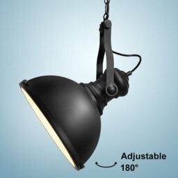 Long Life Lamps Company Industrial Black Ceiling Pendant Light M0146 With 9W Ww Led - thumbnail 7