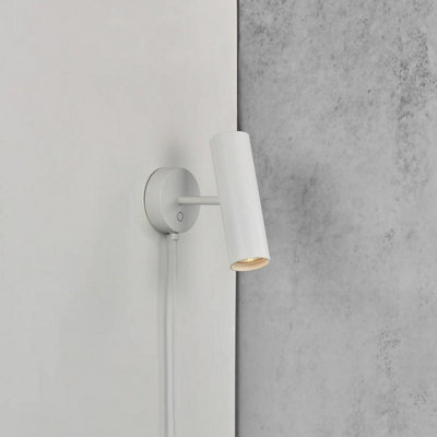 Nordlux Mib Metal Wall Light  White,plug In Or Mains - image 1