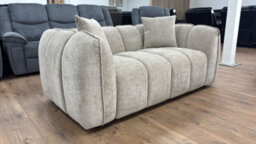 Stratus Interiors Venice Chunky Panel Sofa Plush, Stylish & Durable Living Room Sofa - Silver - 2 Seater - thumbnail 1