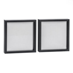 "Nicola Spring 10 X 10"" Photo Frames - Black - 3D Photo Frame Picture Frame Box Portrait Display Case (53 X 53Cm) Set Of 2" - thumbnail 1