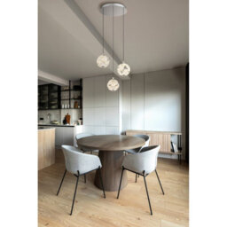 Luminosa Lighting Luminosa Virina Cluster Pendant Ceiling Light Chrome K9 Crystals 3X Led 3000K - thumbnail 5