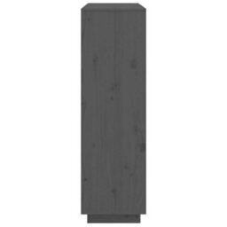 Berkfield Highboard Grey 110.5X35X117 Cm Solid Wood Pine - thumbnail 4