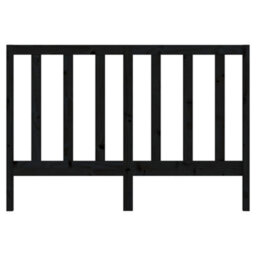 Berkfield Bed Headboard Black 156X4X100 Cm Solid Wood Pine - thumbnail 4