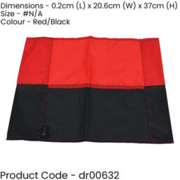 Precision Single All Weather Football Corner Flag - Red & Black - Outdoor Polyester - thumbnail 2