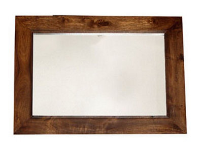 Buttercup Farm Toko Dark Mango Framed Mirror - Solid Mango Wood - L5 X W90 X H60 Cm - image 1