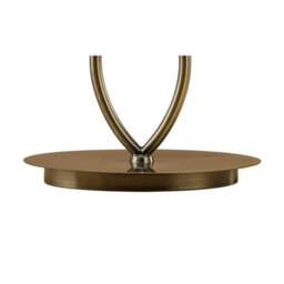 Luminosa Lighting Luminosa Ninette Table Lamp 2 Light E14 Large, Antique Brass With Ivory White Shade - thumbnail 4