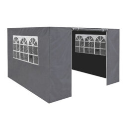Loops Side Walls Door & Windows For 2X2M Pop-Up Gazebo - Grey - Garden Party Tent - thumbnail 8