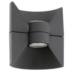 Stylish Ip44 Outdoor Up & Down Wall Light In Anthracite Aluminium With Built-In Led