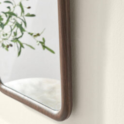 Furniturebox Uk Line Walnut Wood Medium Rectangle 60X40Cm Wall Mirror - thumbnail 5