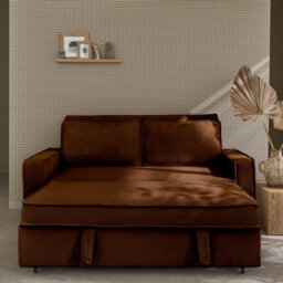 Sweeek - 3-Seater Corduroy Sofa Bed Chill Brown 172.5X91.5X88.5 Cm - thumbnail 3