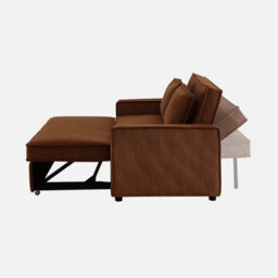 Sweeek - 3-Seater Corduroy Sofa Bed Chill Brown 172.5X91.5X88.5 Cm - thumbnail 6