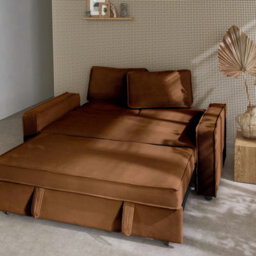 Sweeek - 3-Seater Corduroy Sofa Bed Chill Brown 172.5X91.5X88.5 Cm - thumbnail 4