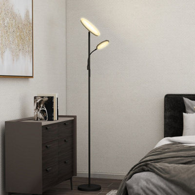 Homcom Floor Lamp For Living Room, Standing Lamp With 4 Scene Modes, Black - image 1
