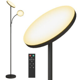 Homcom Floor Lamp For Living Room, Standing Lamp With 4 Scene Modes, Black - thumbnail 2