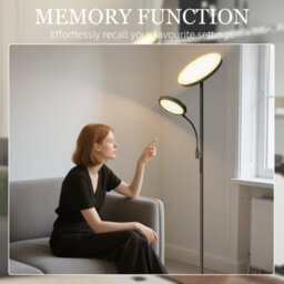 Homcom Floor Lamp For Living Room, Standing Lamp With 4 Scene Modes, Black - thumbnail 7