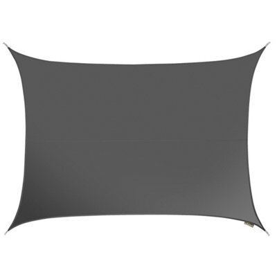 Kookaburra 5M X 4M Rectangle Water Resistant Charcoal Garden Patio Sun Shade Sail Canopy 96.5% Uv Block With Free Rope - image 1