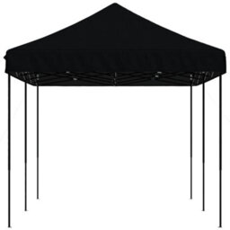 Walplus Foldable Party Tent Garden Gazebo Canopy Pop-Up Black 580X292X315 Cm - thumbnail 4