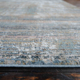 Loomed Beige Blue Living Area Rug With Distressed Finish 160X230Cm - thumbnail 5