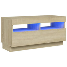 Vidaxl Tv Cabinet With Led Lights Sonoma Oak 80X35X40 Cm - thumbnail 2