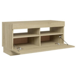 Vidaxl Tv Cabinet With Led Lights Sonoma Oak 80X35X40 Cm - thumbnail 8