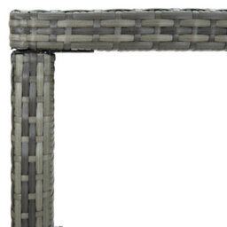Walplus Garden Bar Table Grey 130X60X110 Cm Poly Rattan And Glass - thumbnail 4