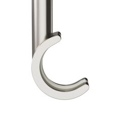 GoodHome Athens Grey Brushed Nickel Effect Metal & Plastic Curtain Pole Bracket Small Size - thumbnail 2