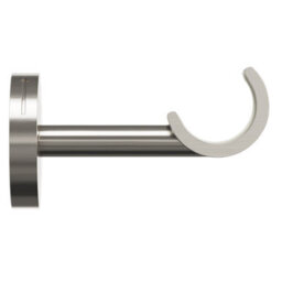 GoodHome Athens Grey Brushed Nickel Effect Metal & Plastic Curtain Pole Bracket Small Size