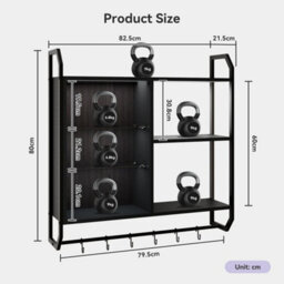 Rgb Light Gaming Storage Rack Wall Mounted Floating Adjustable Shelves Remote - thumbnail 5