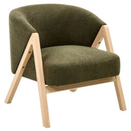 Beliani Armchair Skei Boucle Dark Green - thumbnail 4