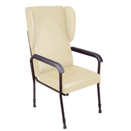 Loops Ergonomic Height Adjustable High Back Lounge Chair With Cream Upholstery - thumbnail 6