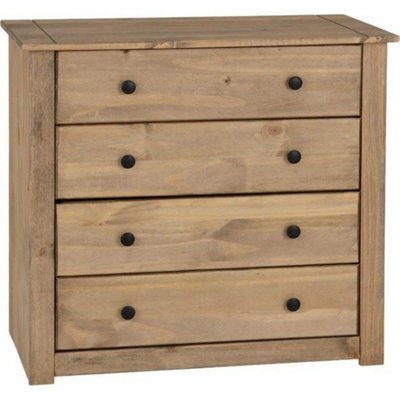 4 Drawer Chest Of Drawers Natural Mexican Waxed Pine Finish - image 1