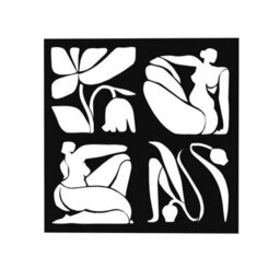 Decortie Aitus Modern Metal Wall Art Home Decorative Ornament, Black - thumbnail 2