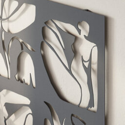 Decortie Aitus Modern Metal Wall Art Home Decorative Ornament, Black - thumbnail 4