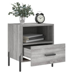 Berkfield Bedside Cabinets 2 Pcs Grey Sonoma 40X35X47.5 Cm Engineered Wood - thumbnail 3