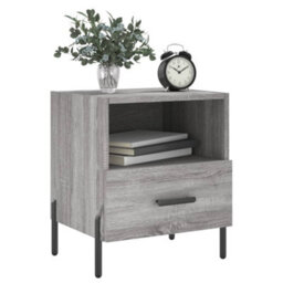 Berkfield Bedside Cabinets 2 Pcs Grey Sonoma 40X35X47.5 Cm Engineered Wood - thumbnail 4