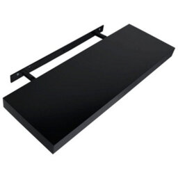 Berkfield Floating Wall Shelves 2 Pcs Black 60X20X3.8 Cm - thumbnail 4
