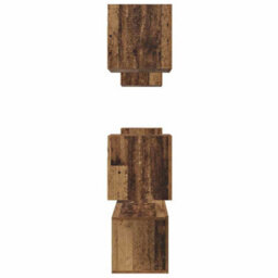 Berkfield Tv Cabinet Wall-Mounted 6 Pcs Old Wood Medium 120 X 30 X 30 Cm - thumbnail 8