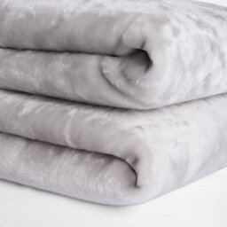 Alivio Medium Faux Fur Mink Throw Luxury Super Soft Plain Bed Sofa Settee Throw Blanket - Light Silver - thumbnail 4