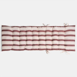 Ohs Stripe Gravity Chair Seat Cushion Outdoor Garden Water Resistant - Chocolate/cream - thumbnail 4